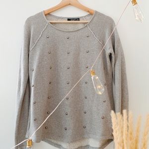 A.N.A↠Gray Studded Sweater